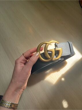 Gucci Black Leather Belt